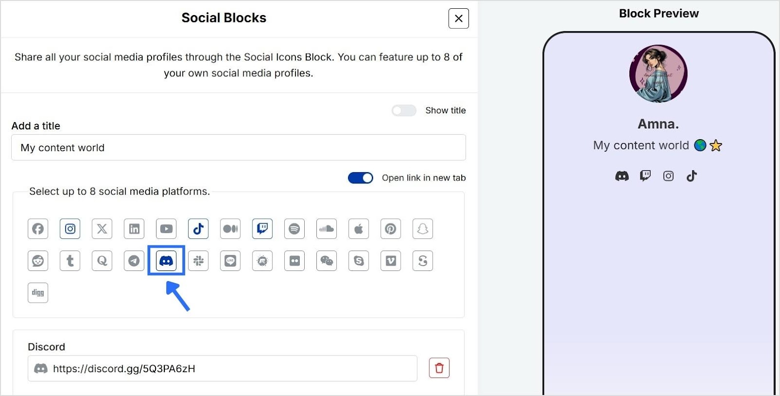 Add social block