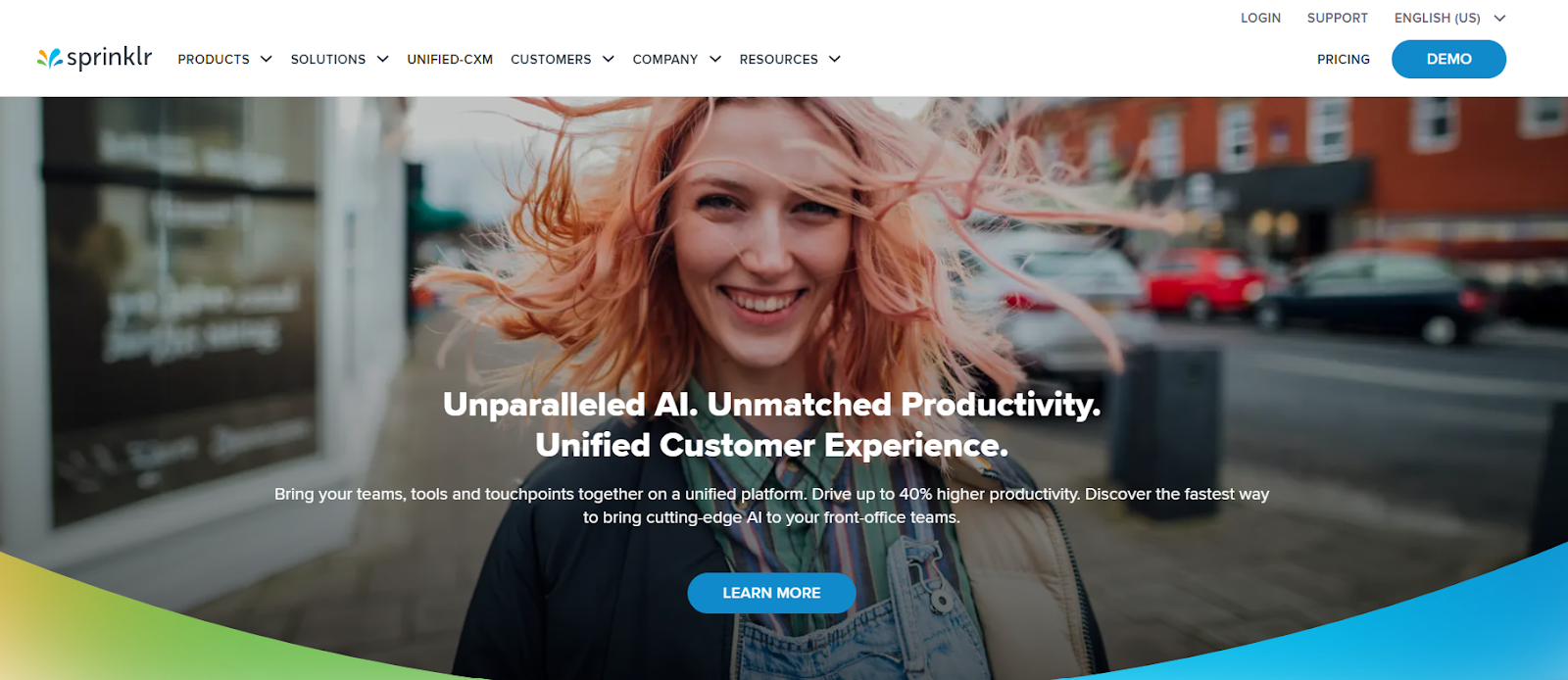 Sprinklr homepage