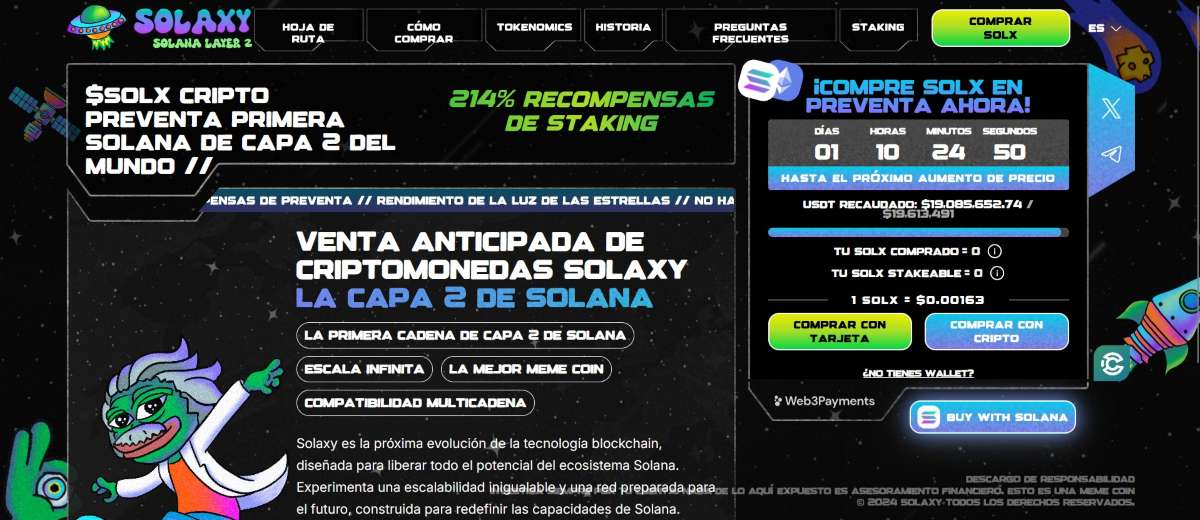 solaxy, una de las mejores meme coins del año