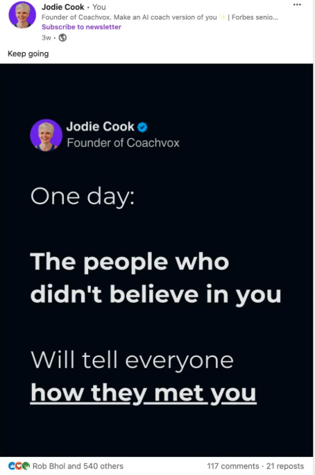 linkedin post