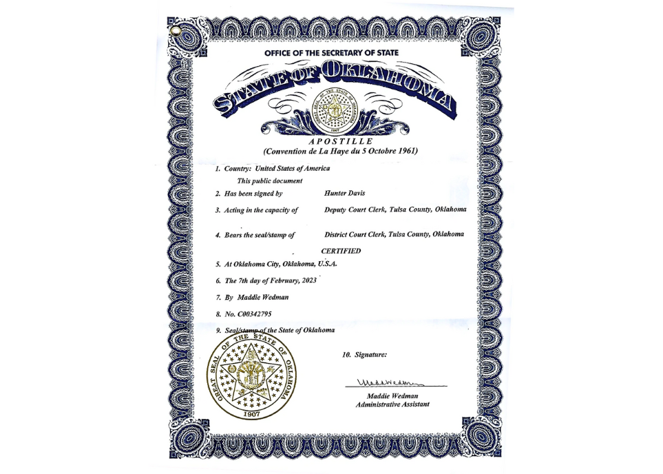 oklahoma state apostille