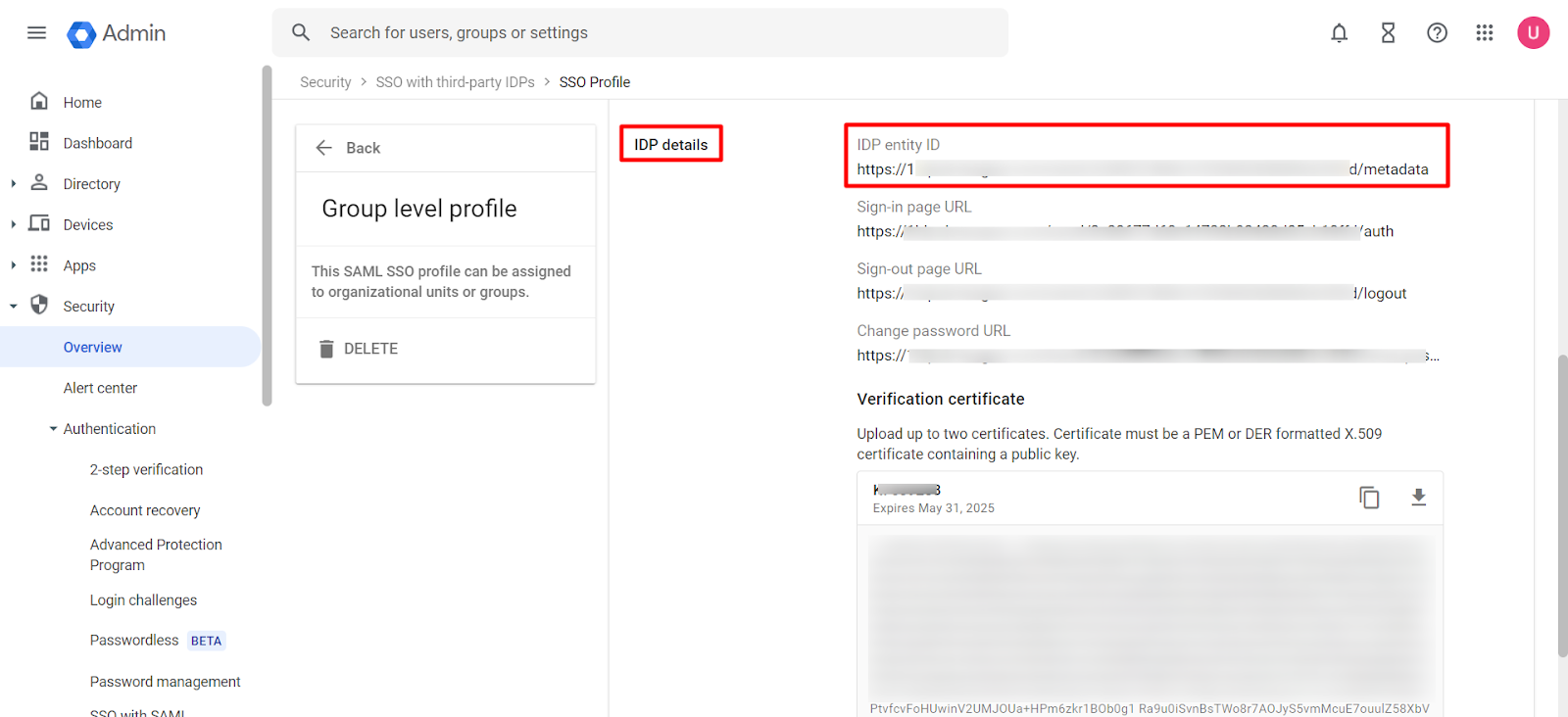 enable SSO with google workspace