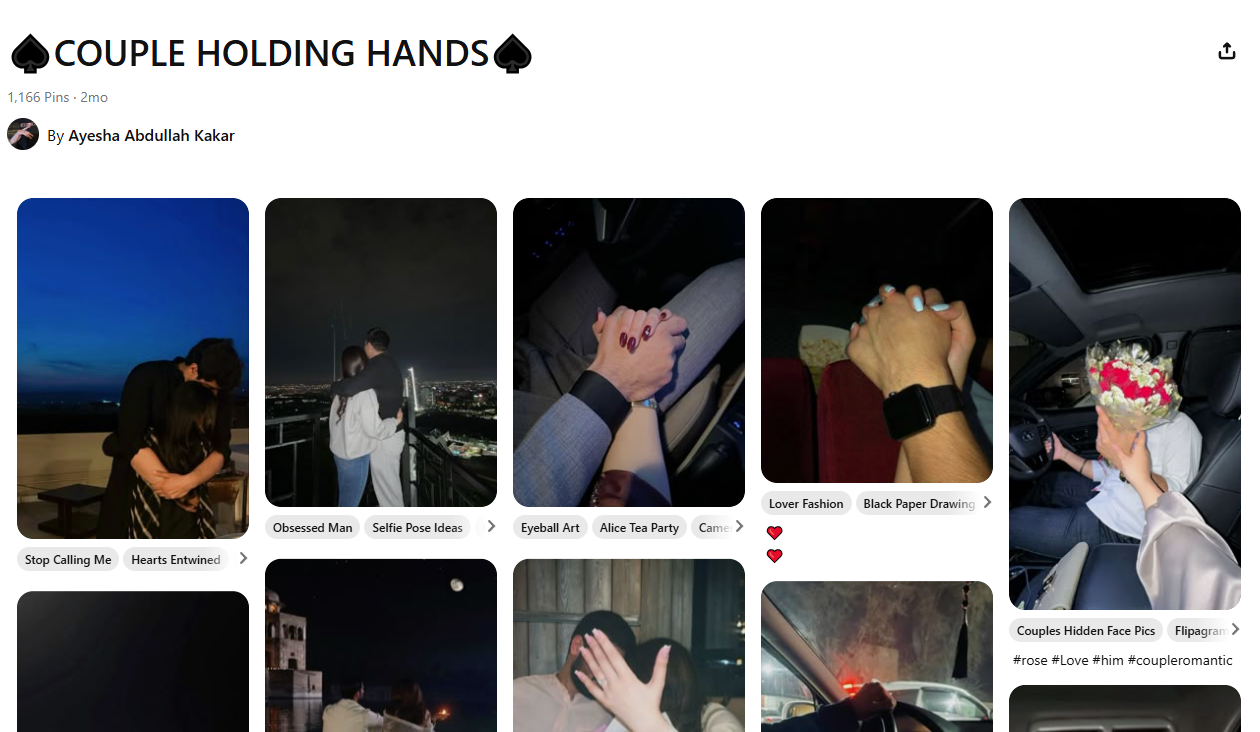 Finding Couple Holding Hands Pictures on Pinterest