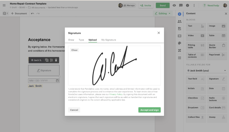 DocuSign Alternative #5 — PandaDoc: Versatile document automation