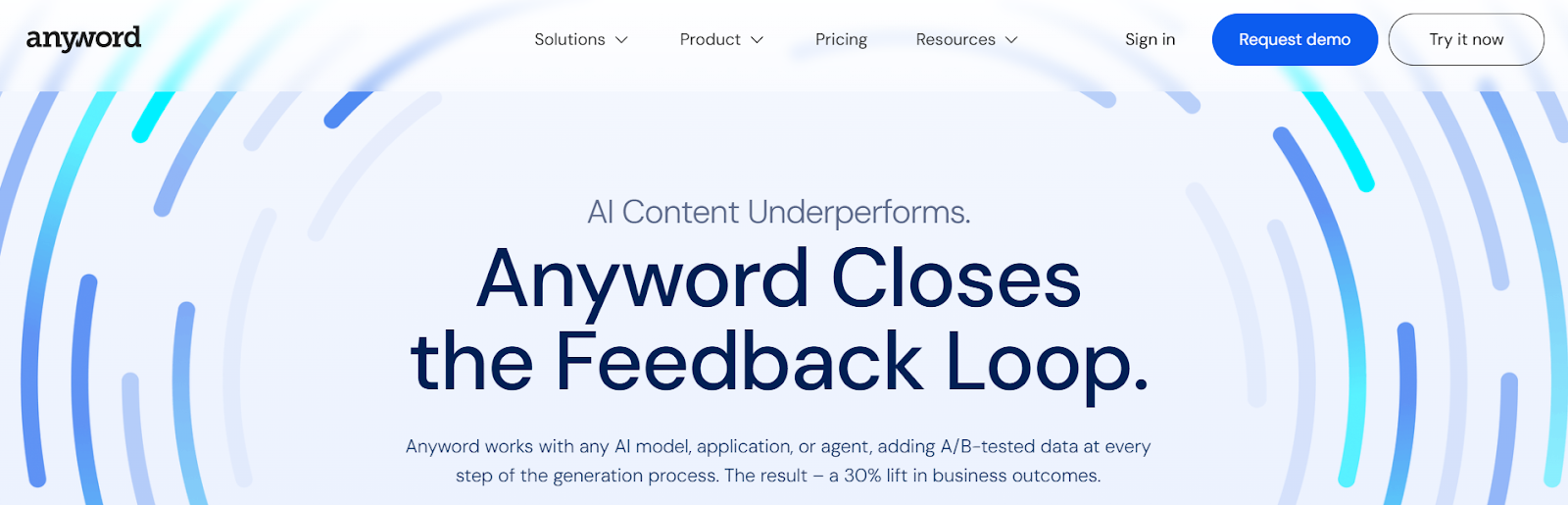 Anyword homepage